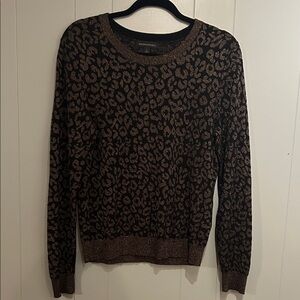 Banana Republic Metallic Leopard Print Sweater Size Large